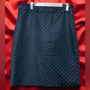 Liz Claiborne Polka Dot pinup Pencil Skirt Sz 6 vintage 98% cotton